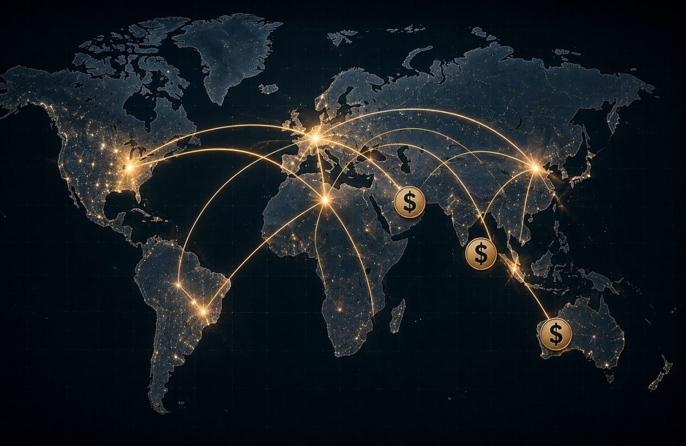 Symbolbild für das informelle Hawala-Zahlungssystem und internationale Geldtransfers