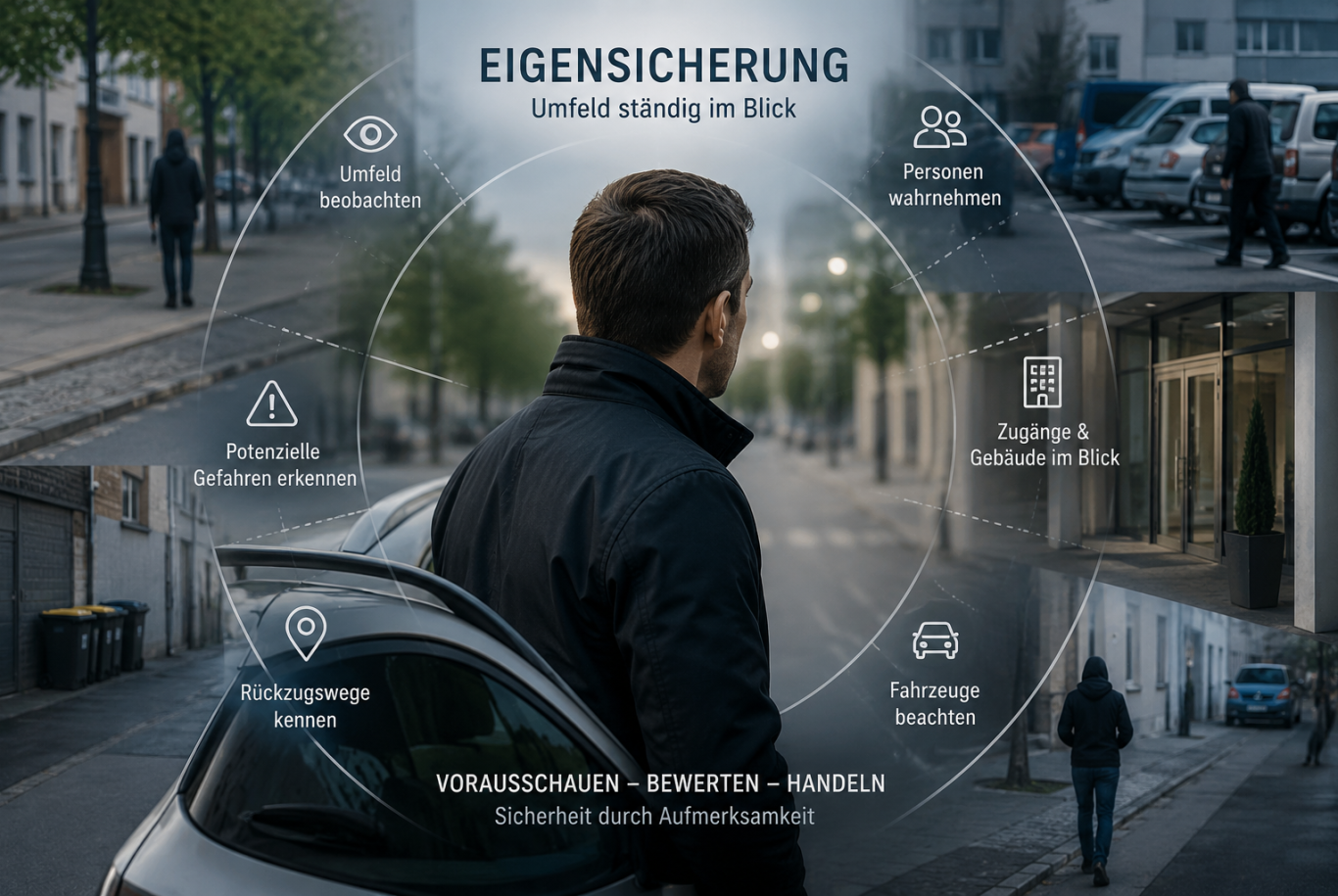 Eigensicherung Professionelle Eigensicherung eines Ermittlers vor und während eines Einsatzes